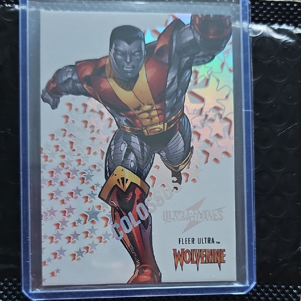 Marvel Fleer Ultra Colossus Card with Red and Silver